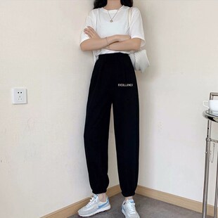 女童裤子春秋季外穿春款薄绒儿童春D装运动裤大童学生春秋灰色卫