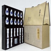 山西青花汾豪华酒具新款 十壶十杯十碟三十件套 举一反三酒杯套装