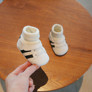 冬季6-12个月婴n儿棉鞋一岁宝宝学步前鞋袜套鞋子秋冬款婴幼儿保