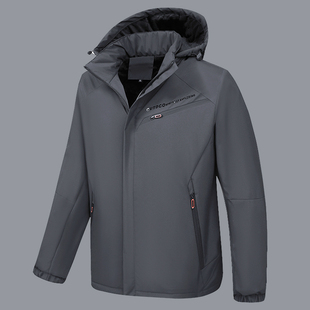 冲锋衣外套 防风防水保暖棉衣冬装 加绒加厚夹克棉服男冬季 2025新款