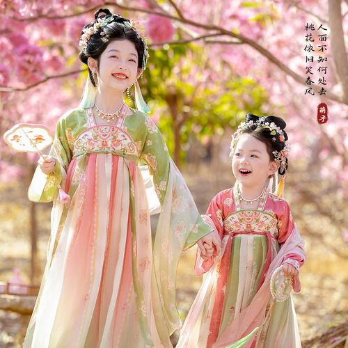 汉服女童2025春秋款儿童中国风仙气古装表演服连衣裙女宝古风襦裙