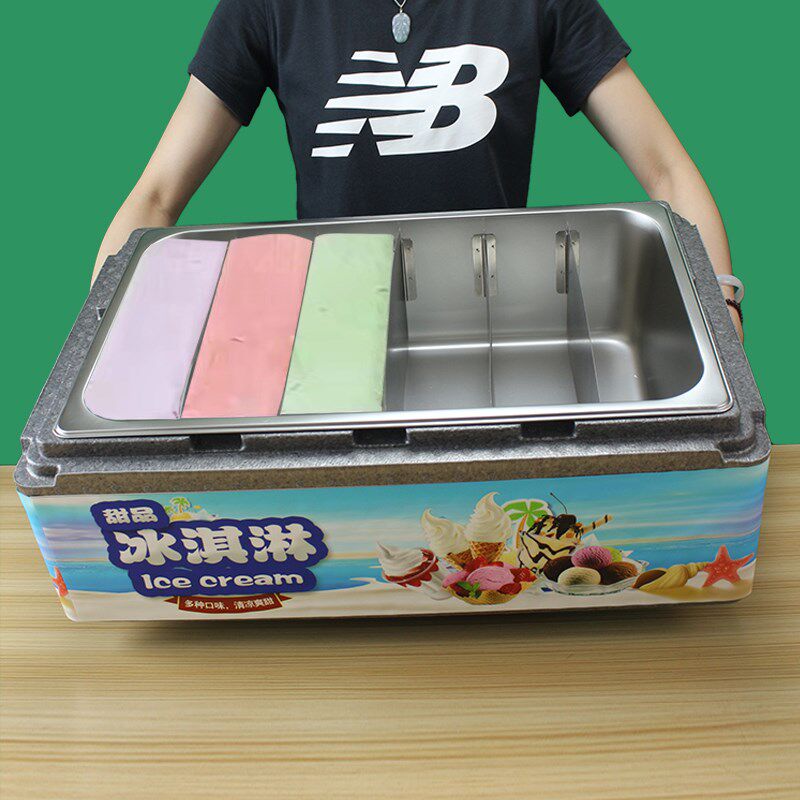 户外EPP高密度泡沫保温u箱食堂份数盘子冷藏食品商业摆摊冰淇淋箱