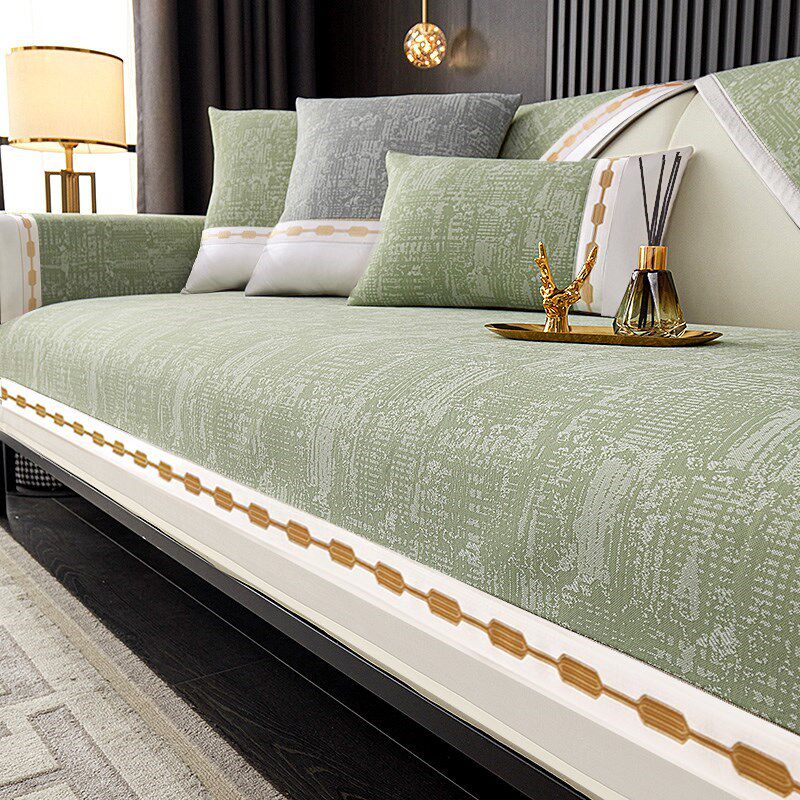 高端冰丝沙发凉席坐垫夏季2024新款轻奢高N级防滑直排皮沙发套罩