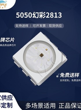 粉紫工厂直销5050led灯珠贴片式505D0幻彩2813LED贴片式发光二级