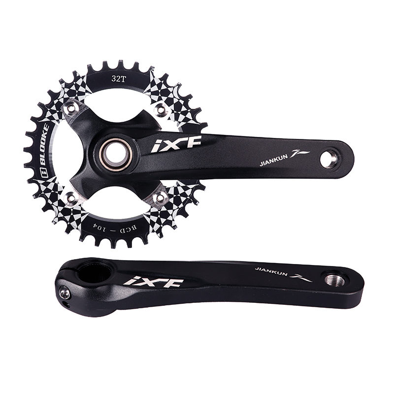 IXF建坤山地自行车中空一体牙盘曲柄8 9 10 11速圆形正负齿牙盘片