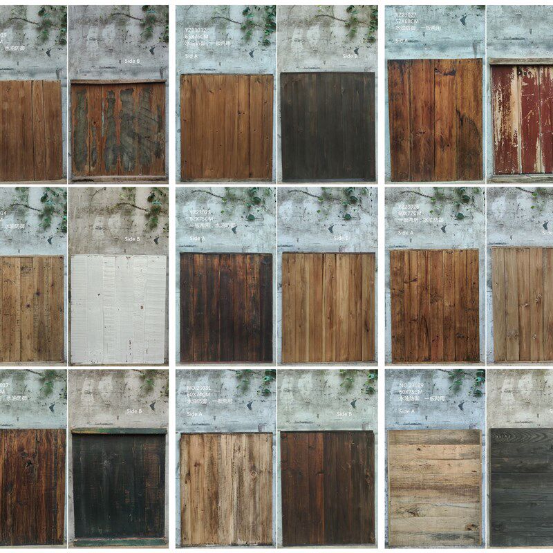 美食摄影背景真实木纹肌s理拍照木板怀旧风化氛围道具彩色油漆剥