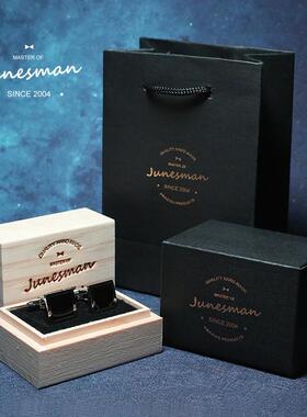 男完璧！月男人 手工制 法式 袖扣士衬衫袖六钉云RWQ贝 礼盒装