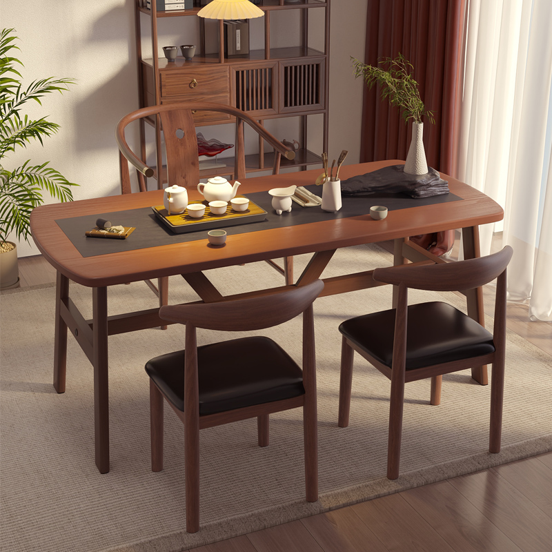 新中式茶桌阳台家用茶桌椅组合2024新款办公室简约茶台客厅泡茶桌
