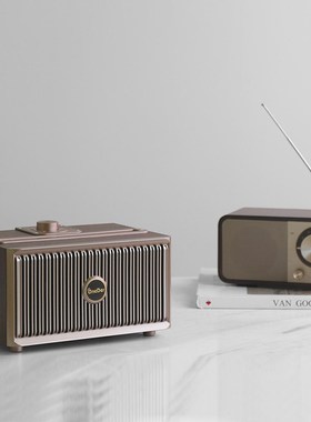 复古怀旧经典蓝牙音箱收音机家用客厅门店无N线低音炮音响装饰摆