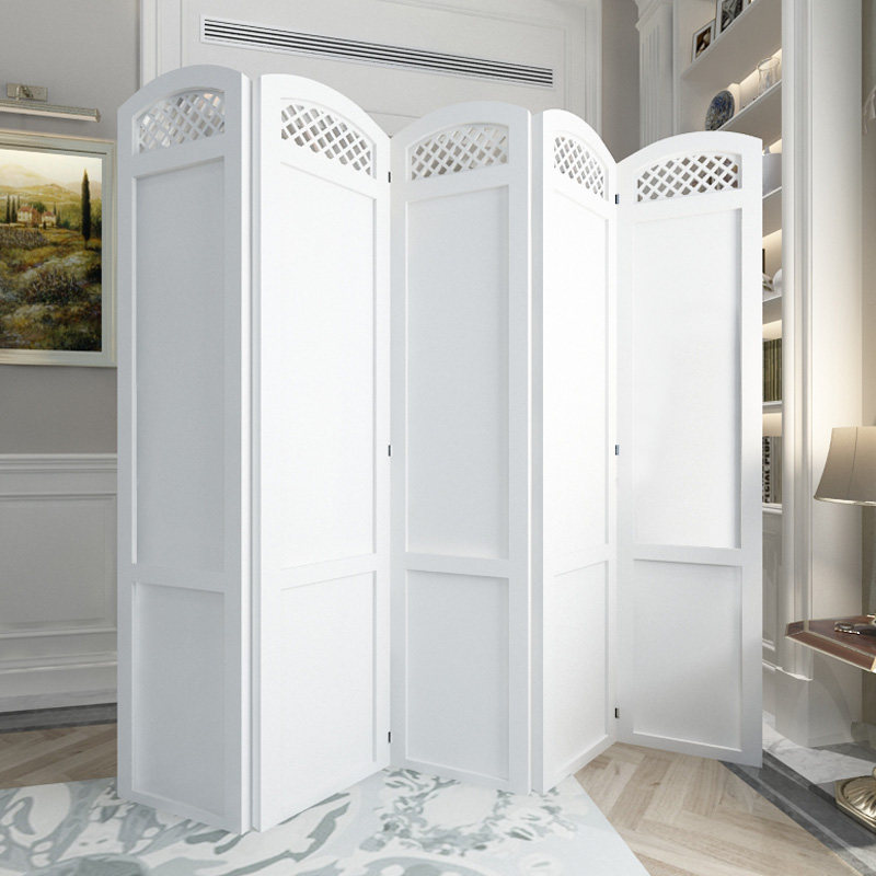 韩式田园白色屏风隔断时尚客厅餐厅玄T关白板折叠屏风