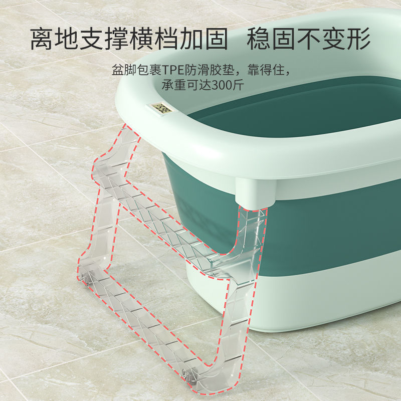 婴儿洗澡盆用品洗澡桶儿童浴桶泡澡桶宝宝可坐躺家用大号折叠浴盆