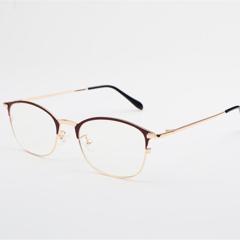 平光镜新款男女士复古全金属眼镜框 防N蓝光开球近视眼镜架