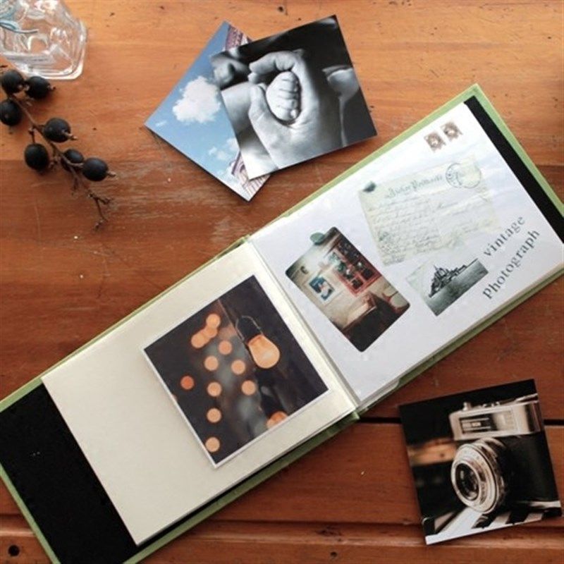 韩国简约相册本自粘贴式可留言diy手工制作照片纪念册闺蜜复古风