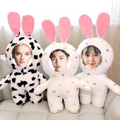 定制抱枕diy可印照片自定义y人脸公仔男生款 睡觉夹腿女友长条人形