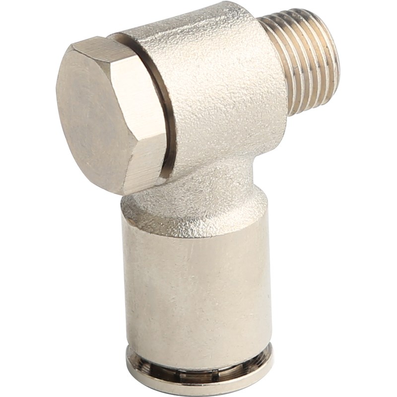 气管快速插接头全铜镀镍外六角旋转PH4-M5G/01/02/03/04耐高温高