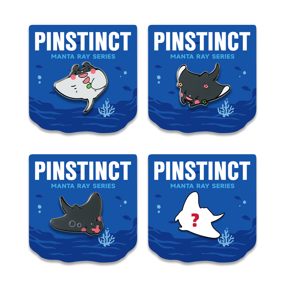 徽章盲盒PINSTINCT鳐鱼可爱胸针