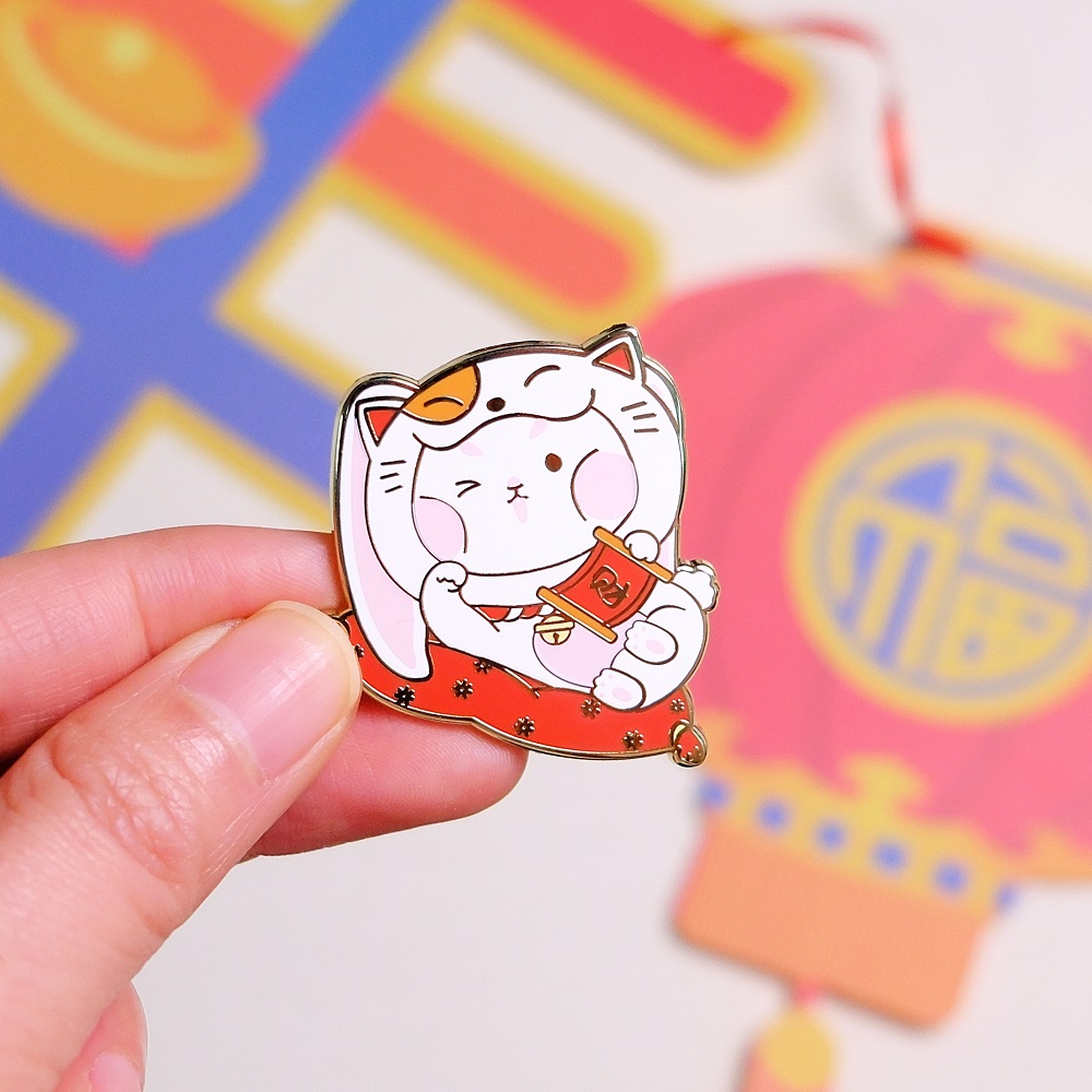 PINSTINCT新年可爱兔子金属胸针