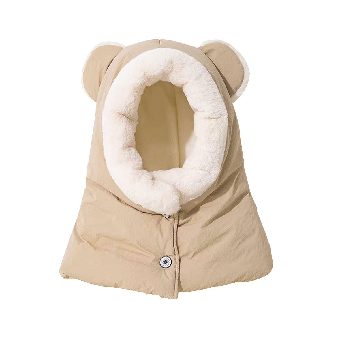 儿童超蓬松柔软防风帽男女宝