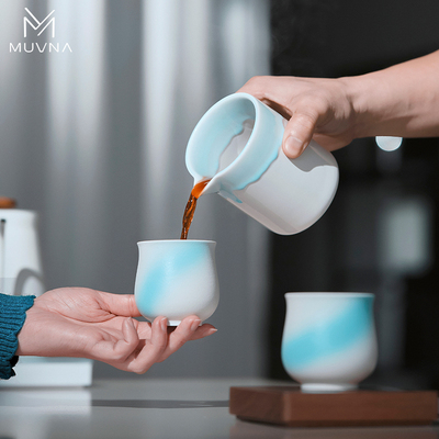 MUVNA慕威纳手冲咖啡套装陶瓷V60滤杯分享壶闻香咖啡杯咖啡电子秤