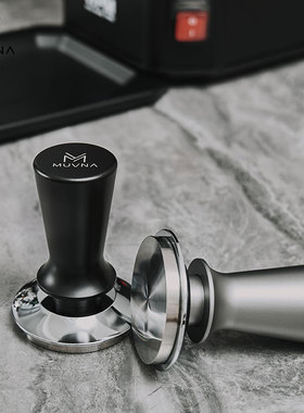 MUVNA意式咖啡机手柄压粉器304不锈钢水平恒定填压粉锤51/53/58mm