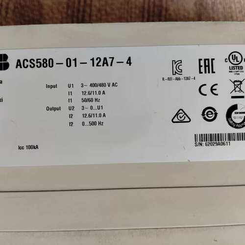 议价ABB变频器ACS580-01-12A7-4