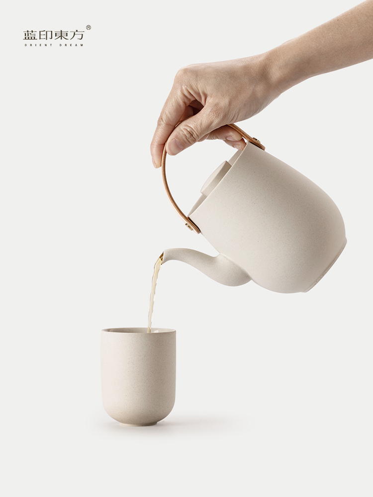 蓝本东方景德镇茶具家用陶瓷休闲便携茶壶中国茶壶套装