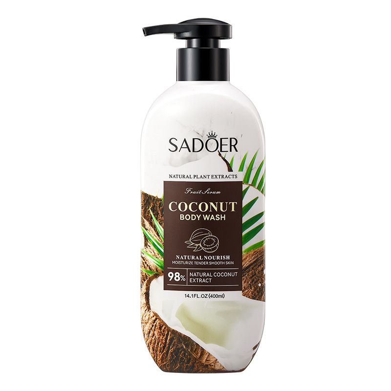 SADOER椰子沐浴露 400ml洗澡清洁身体去角质细腻沐浴露正品