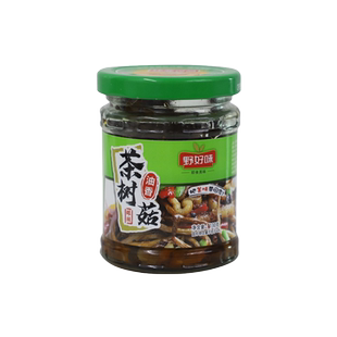 野好味茶树菇罐头130克开盖即食食用菌凉菜下酒菜拌饭酱菜包邮