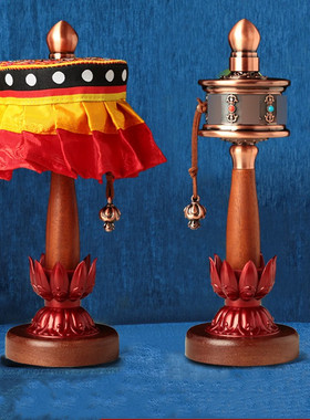 智能计数手摇转动伞盖微缩1亿遍藏式静音转桶筒家用摆件