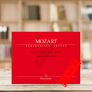 钢琴二重奏作品集 Duet 骑熊士净版 BA9179 进口乐谱书 Works Mozart 莫扎特 Piano for 四手联弹