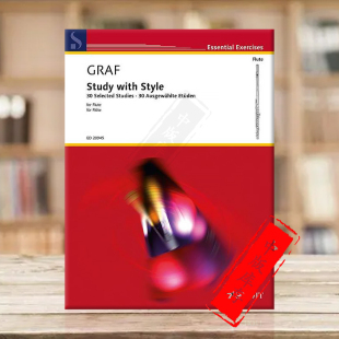 Selected 长笛独奏 Peter 乐谱书 葛拉夫 Graf Studies Style 朔特原版 with Study ED20945 Flute Lukas 30首长笛多样练习曲