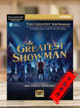 帕塞克 贾斯丁 马戏之王 电影音乐选集 9首歌曲 圆号独奏 含在线音频 海伦德乐谱书 The Greatest Showman Hit Songs HL00277394