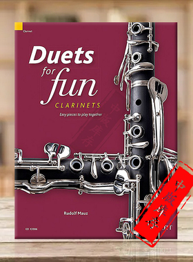 快乐二重奏 一起演奏的单簧管浅易作品 朔特原版进口乐谱书 Duets for fun Clarinets Easy pieces to play together ED13886