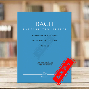 德国进口乐谱书 BA5241 巴赫二三部创意曲BWV772 Sinfonias Inventions Bach 骑熊士原版 钢琴独奏带指法 801 促销