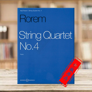 String 第四弦乐四重奏 Ned 罗雷姆 Quartet BHI 博浩原版 分谱 1400566 进口乐谱书 Nos Rorem
