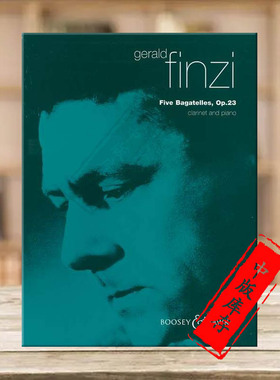 芬齐 5首小作品 Op23 单簧管和钢琴 博浩原版乐谱书 Finz 5 Bagatelles for Clarinet and Piano Op23 BH2300046