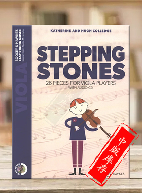 科里奇垫脚石 26首儿童作品 中提琴 含CD 博浩原版进口乐谱书 Colledge Stepping Stones 26 Pieces for Viola Players BH13420
