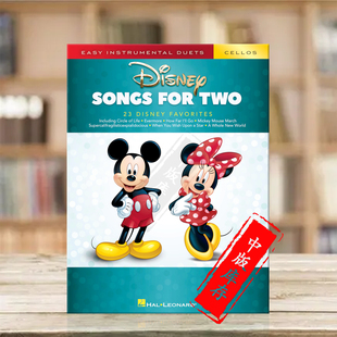 HL00284649 海伦德乐谱书 Favourites Disney 两把大提琴 various Cellos 迪士尼二重奏 for 23首热门歌曲