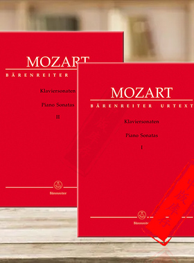 【促销】莫扎特钢琴奏鸣曲全集 净版无指法全套共两卷 钢琴教材 骑熊士原版 进口乐谱书 Mozart Piano Sonatas BA4861/62-15