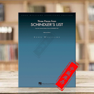 三首作品 海伦德乐谱书 威廉姆斯 Pieces List 名单 Schindlers 选自辛德勒 HL00849954 小提琴和钢琴 from Williams