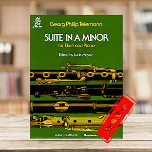 Philipp Flute A小调组曲 Telemann Georg 希尔默原版 and for Suite Piano 乐谱书 Minor 长笛和钢琴 泰勒曼 HL50334860