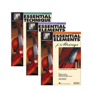 弦乐的基本要素 中提琴教材 附在线音乐 全套共一至三卷 海伦德原版乐谱书 Essential Elements for Strings with EEi Viola