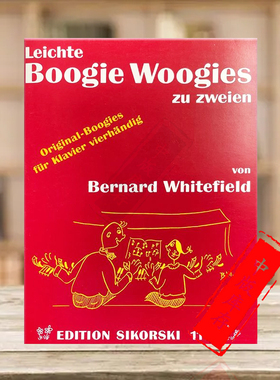 怀特菲尔德 布吉伍吉爵士钢琴 四手联弹 德国思考斯基 原版乐谱书 Whitefield Boogie Woogies for Piano for 4 Hands SIK1111