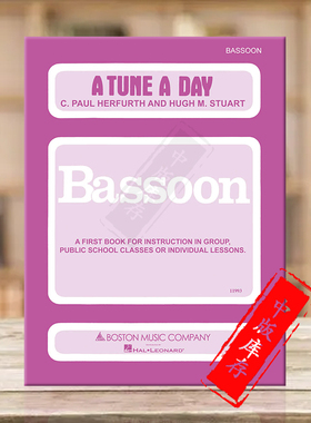 巴松管每日练习 卷一 Boston Music原版乐谱书 A Tune a Day for String Bass Vol 1 HL14034198