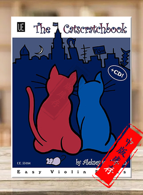 猫抓痕之书 10首二重奏 两把小提琴 伊古德斯曼 含诗作和CD 维也纳UE原版乐谱书 Igudesman The Catscratchbook UE33094