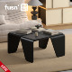fusn复现·ZCT700茶几方形黑色茶几中古风北欧小户型现代简约客厅