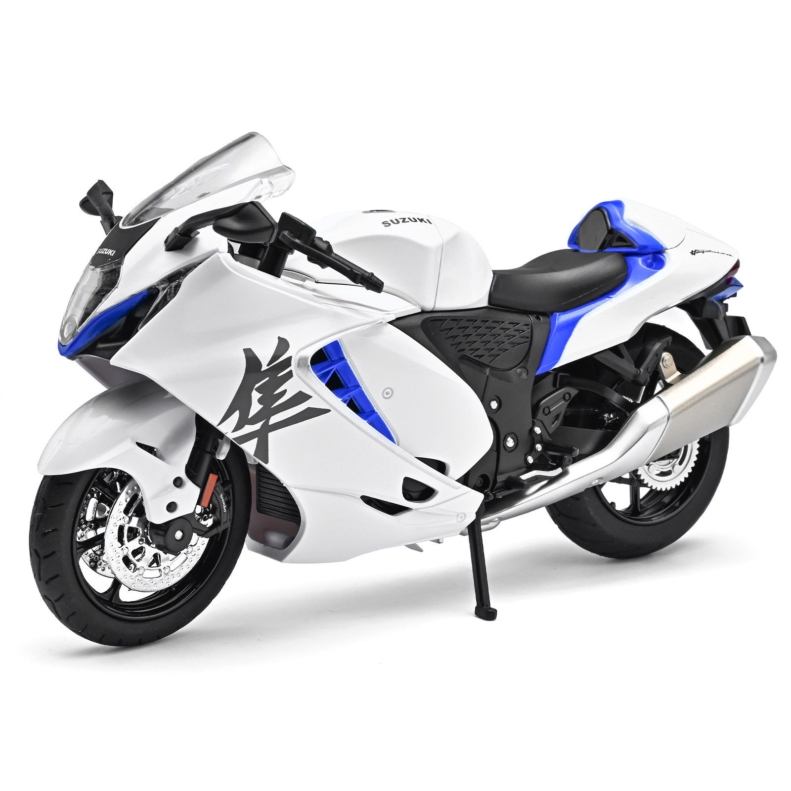 【HX323】制)正版授权1:12铃木隼合金车模型仿真减震小男孩玩具