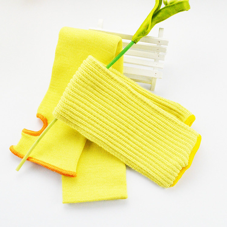 亚马逊双层护臂圆圈机针织防割护臂拇指处开洞防割耐温袖套/护臂