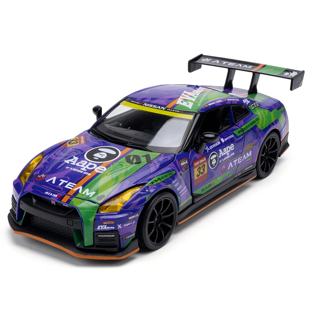 【OK573】（盒装仿真1比32正版日产GTR Nisom潮流拉花版合金跑车