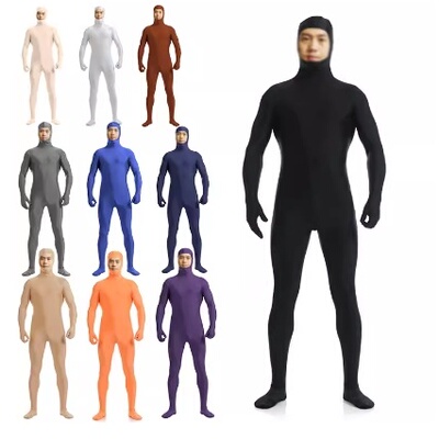 全包露脸紧身衣纯色变装体操服舞台演出服牛奶丝cos服连体衣